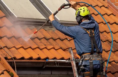 Démoussage et hydrofuge de toiture au Ménil